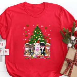 Christmas Cats Shirt - Santa Cat T-shirt - Cat Mom Gift - Merry Christmas Shirt